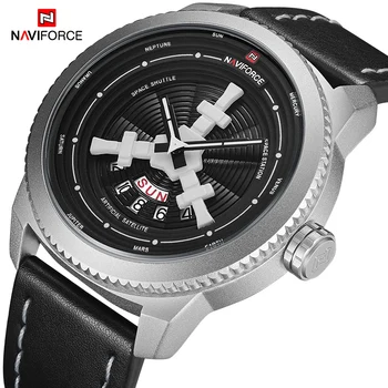 

New NAVIFORCE Luxury Top Brand Fashion Waterproof Sports Male Watches Military Week Display Men's Quartz Watch Relogio Masculino