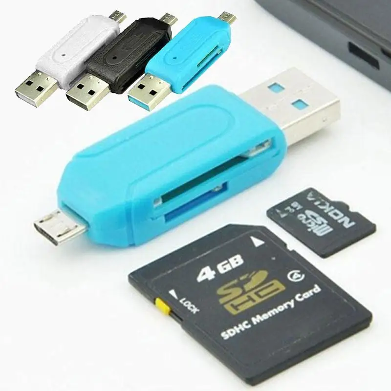 Amzdeal универсальный все в 1 USB Card Reader мульти в 1 Card Reader Мобильный телефон Смартфон USB2.0 OTG TF/ sd карты 2 слот