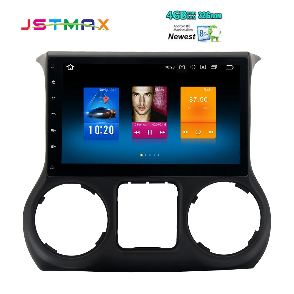 10 2 &quotAndroid 8 0 автомобиль gps радио плеер головного устройства для Jeep Wrangler 2015 2016 с Octa