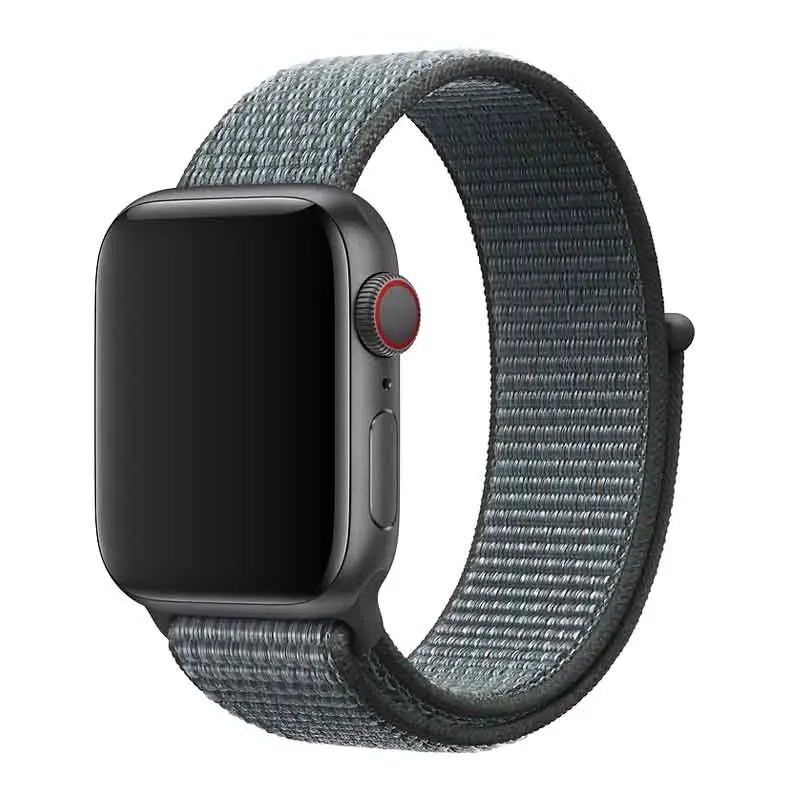 Нейлоновый браслет Correa, ремешок на запястье для Apple смарт-часов iwatch серии 4/3/2/1 спортивные часы Смарт-браслет на запястье аксессуары - Цвет: F-Storm Gray