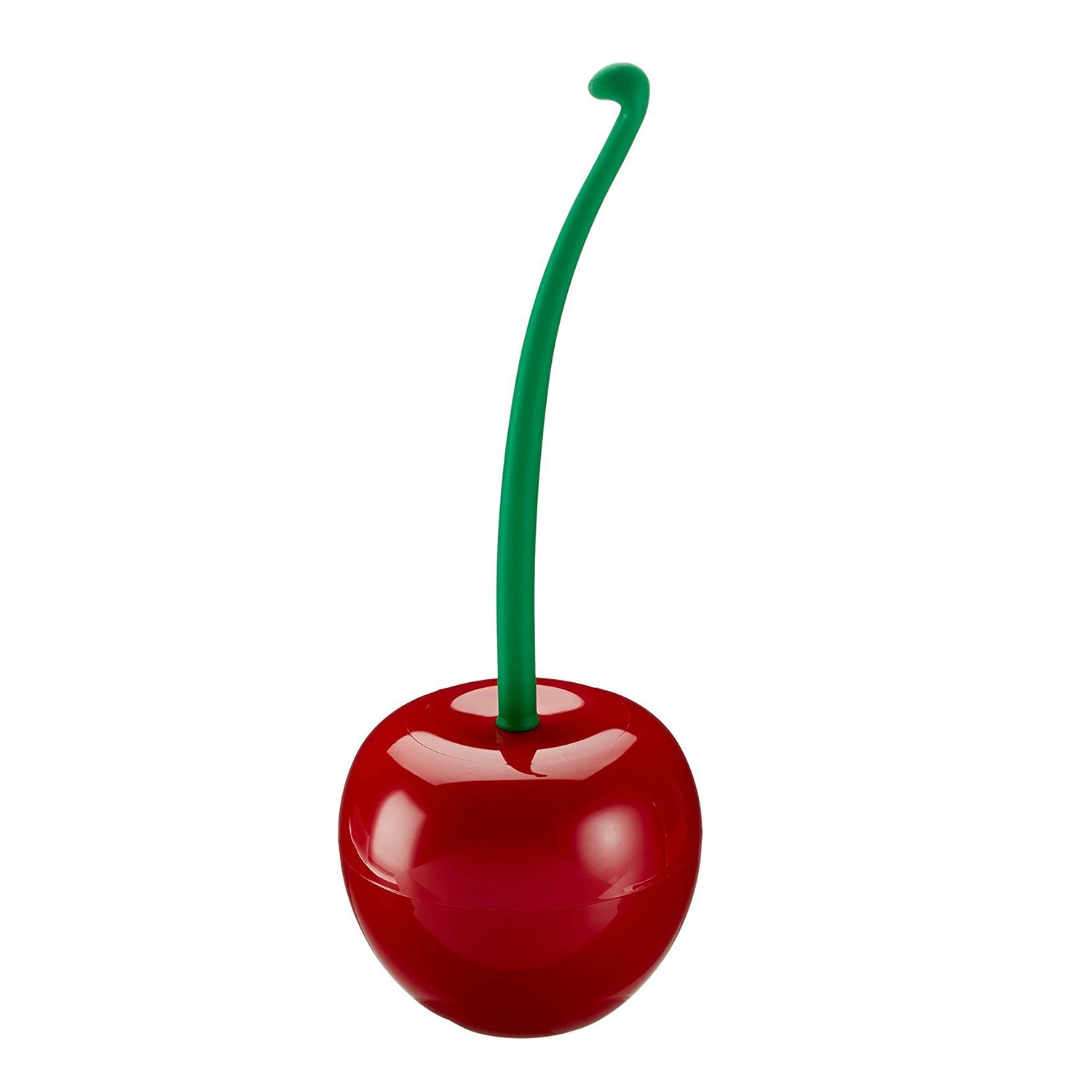 

HITL NEW 1PC Lovely Cherry Shaped Toilet Brush Lavatory Cleaning Tool Washroom Brush w/Holder Plastic Bathroom Decor Accessories