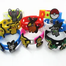 12 шт. ПВХ Покемон туфли с Пикачу аксессуары обувь амулеты обувь украшения с 8 шт. браслет подарки для детей