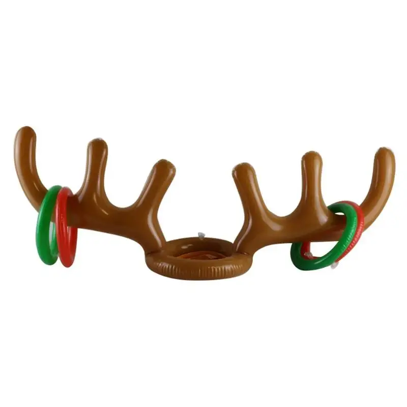 

PVC Inflatable Antler Headband Toys Animal Head Ring Circle Tools Art Elk Horn Deer Head Ring Crown
