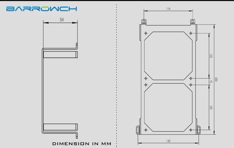 Barrowch FBACER-01 240 монтажный модуль радиатора для Mobula модульная панель чехол из алюминиевого сплава очень жесткий и прочный