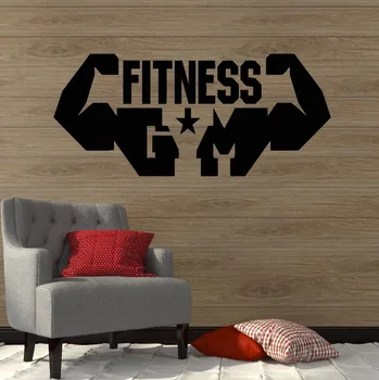 

Gym Fitness Sports Wall Decal Vinyl Stickers Bodybuilding Muscles