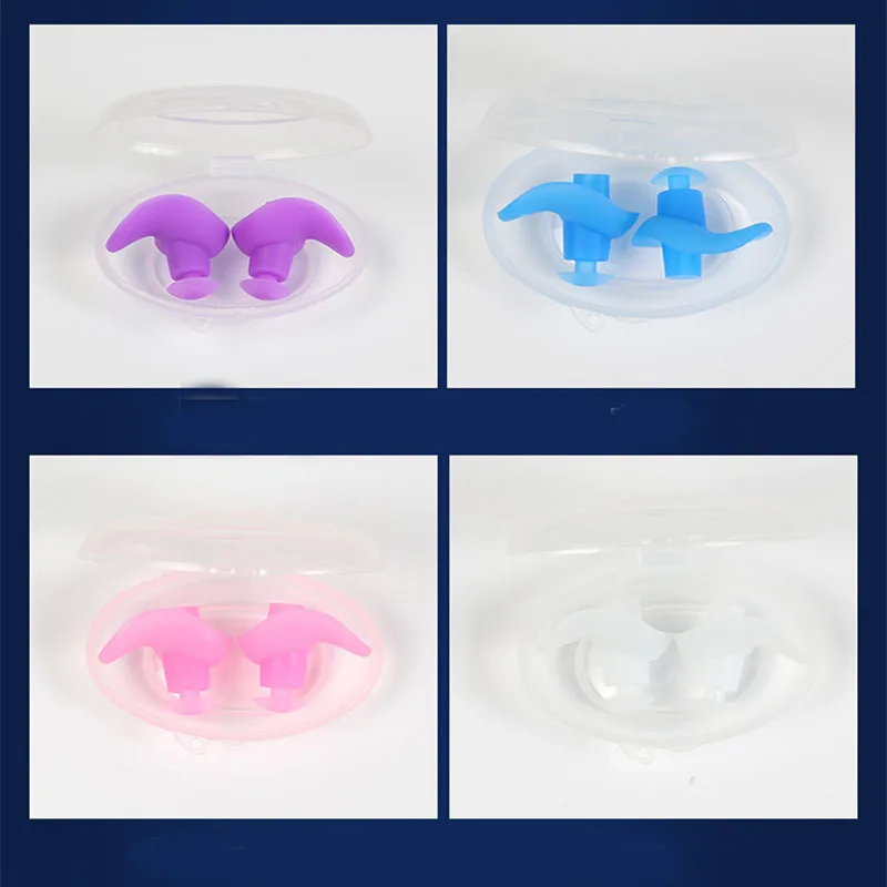 1 Pair Soft Waterproof Ear Plugs Silicone Dust-Proof Earplugs Diving Water Sports Snorkels Swimming Accessories