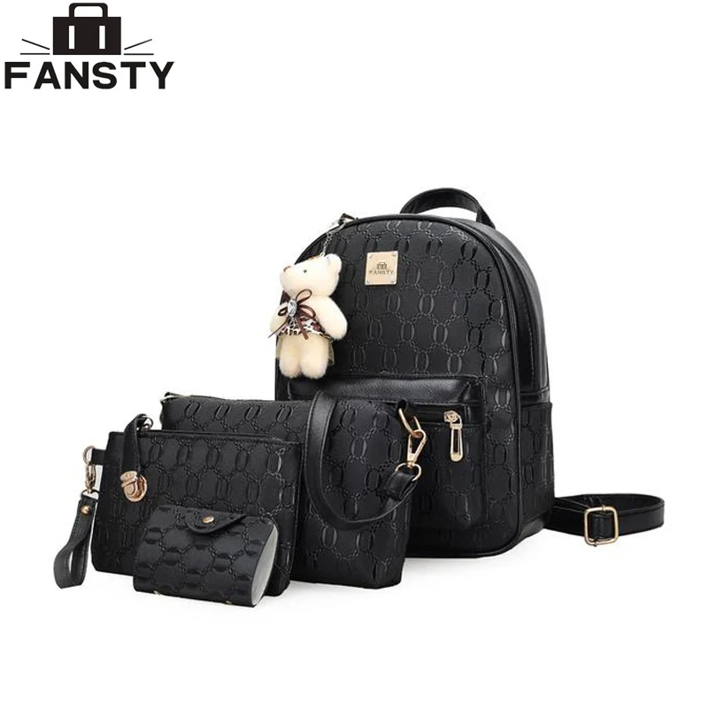 Fresh font b Women b font font b Backpack b font 2017 New Embossing Female Leather