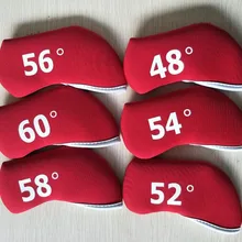 Высокое качество 6 шт. Красный Черный Синий Гольф Клин головные уборы для гольфа клин клуб 48 52 54 56 58 60 градусов