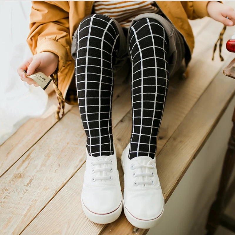 

Baby Girls Plaid Tights Girls Fashion School Patch Infant Clothing Hot sale Warm Winter Children Clothing