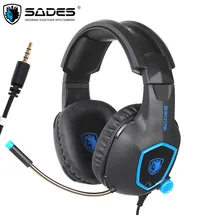 SADES SA818 PS4 игровая гарнитура шлем PC Игровые наушники с микрофоном для Xbox один контроллер ноутбук мобильный телефон