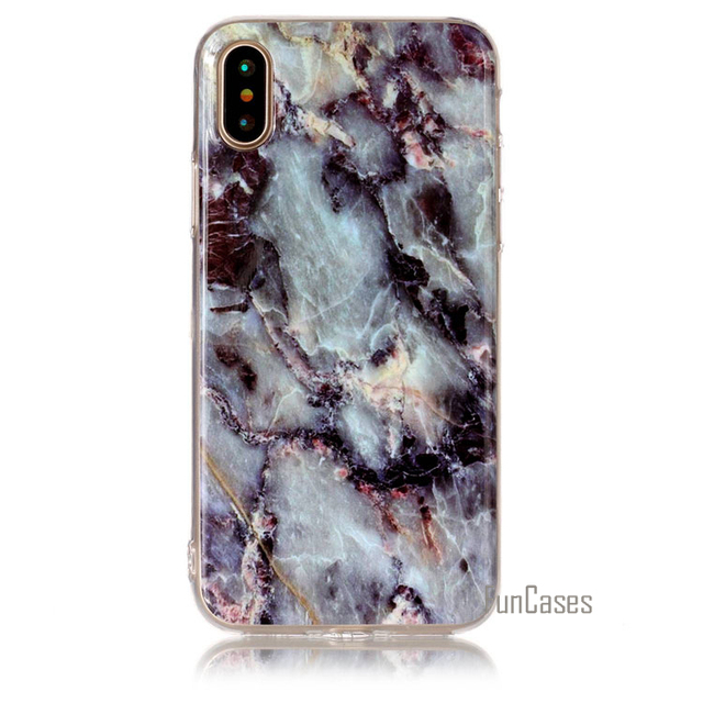 Case For iphone X / 10 Retro Marble Pattern Design Texture Soft Cases Cover coque For iPhone8