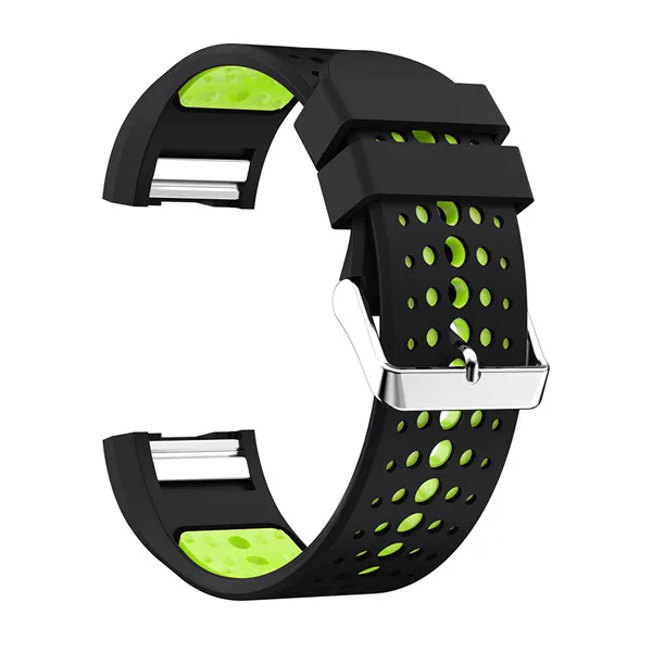 Силиконовый ремешок часов двойной цвет дышащие мягкие наручные часы для sports Charge 2 спортивные часы ремешок новая замена Браслет ремень - Цвет: Black green