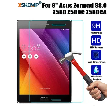 

XSKEMP For ASUS ZenPad S 8.0 Z580CA Z580C 9H Real Tempered Glass Scratch Proof Tablet PC Film Ultra Clear Screen Protector Cover