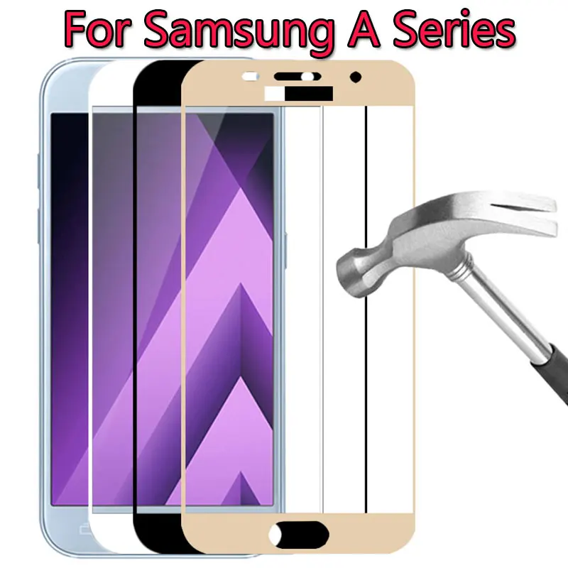 Для samsung A5 A3 A7 A6 плюс A8 Защитное стекло для экрана протектор чехол Полный пленку на чехол для Galaxy Note 8 7 6 3 5a
