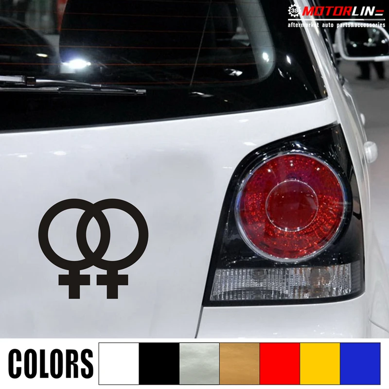 

Lesbian Symbol Decal Sticker Car Vinyl pick size color no bkgrd