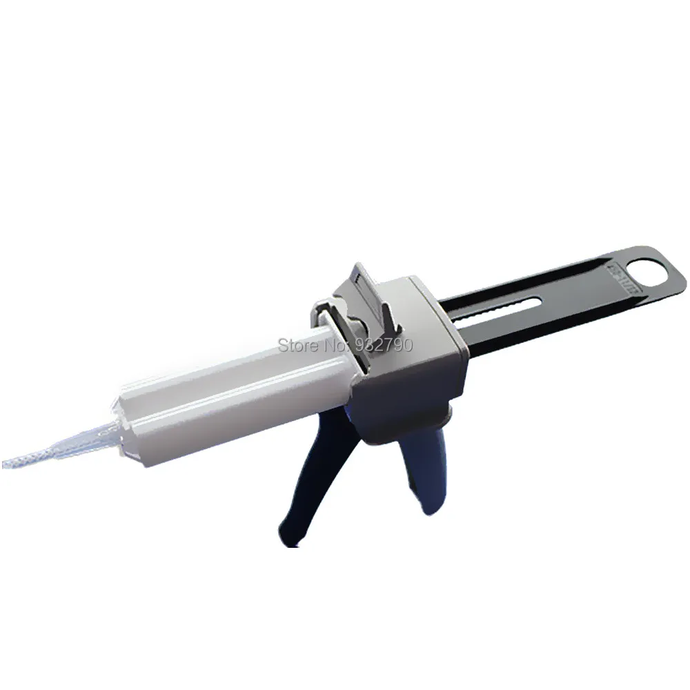 

Dispensing Glue 50ml Ab Epoxy Glue Gun Applicator Adhesive Squeeze Mixed 1:1 2:1 Manual Dispense Gun Glue Adhesive Dispenser