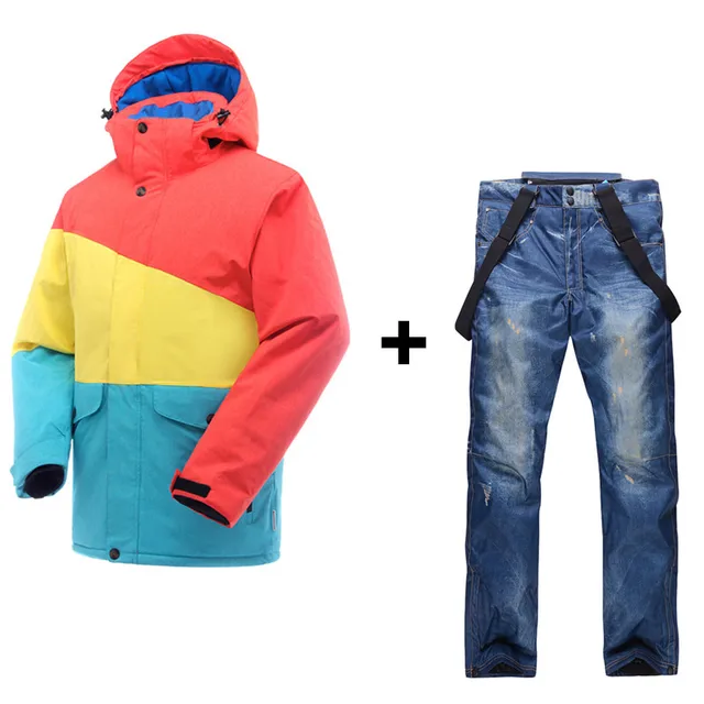 Cheap DHL Shipping Free Men Snowboard Jacket Pants Winter Outdoor Skiing Suits Waterproof Windproof Snow Hooded Coats Thermal Skiwear