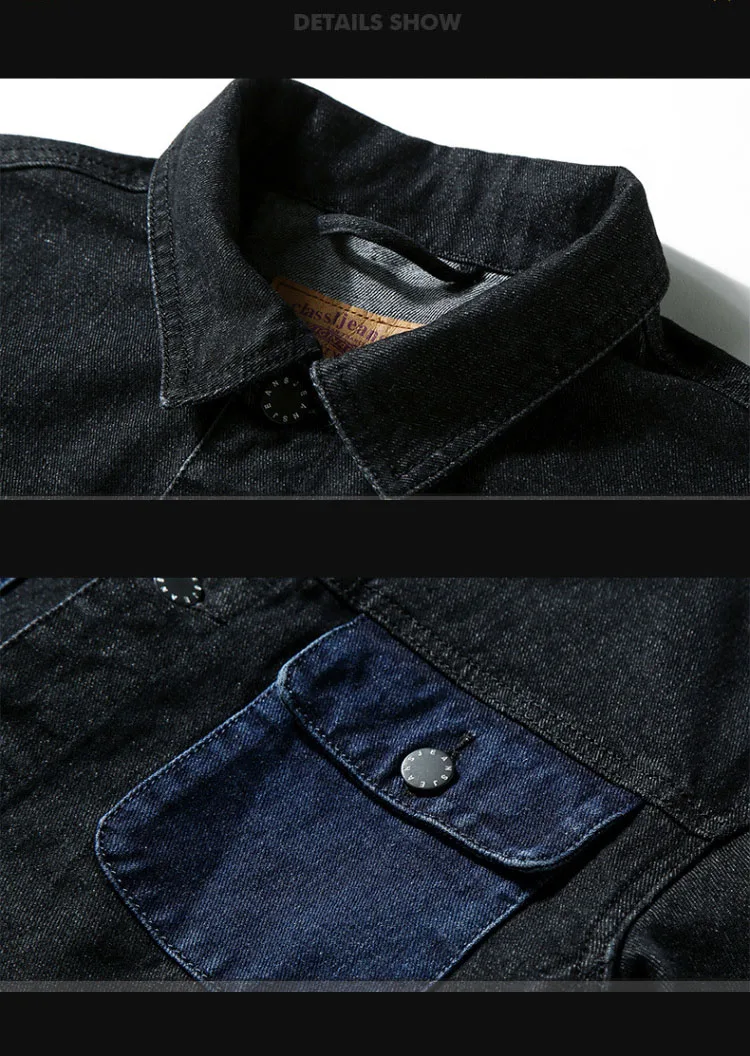 Новинка весна и осень джинсовая повседневная куртка мужская одежда большие Азиатские размеры L-5XL 6XL 7XL
