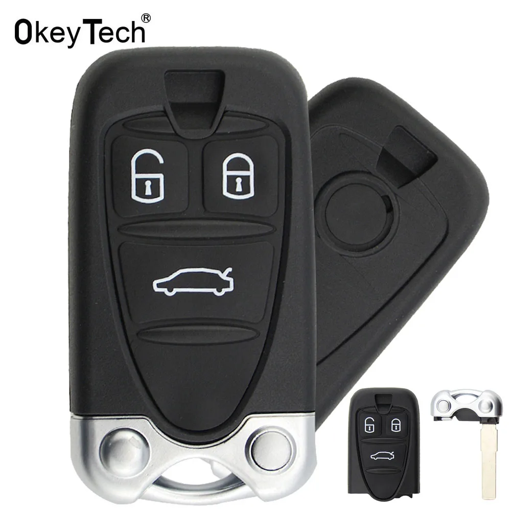 OkeyTech 3 Buttons Replacement Remote Control Housing Car Key Shell for