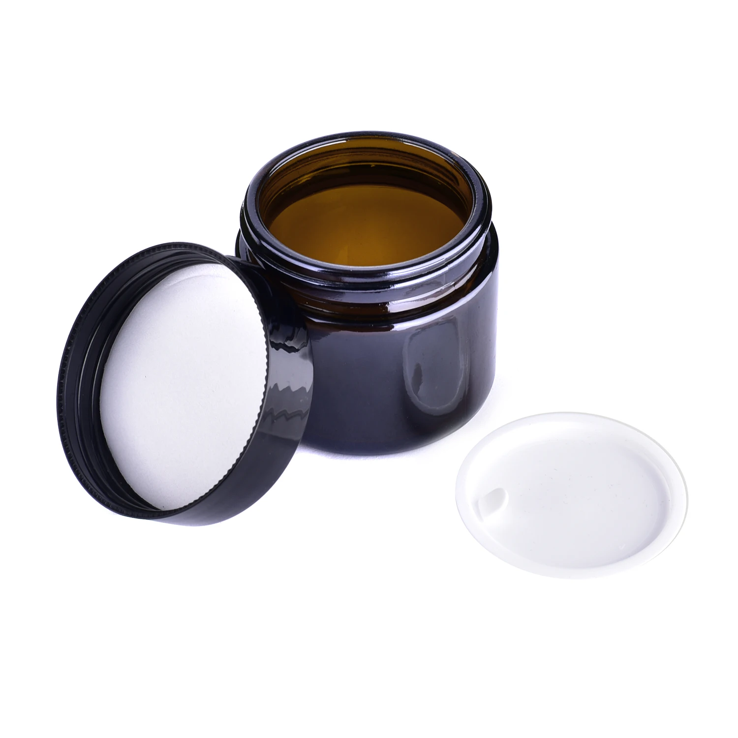 

Empty Cosmetic Container Refillable Bottles Glass Cosmetic Jar Pots Portable Travel Eyeshadow Face Cream Lotion Tool 60ml P27