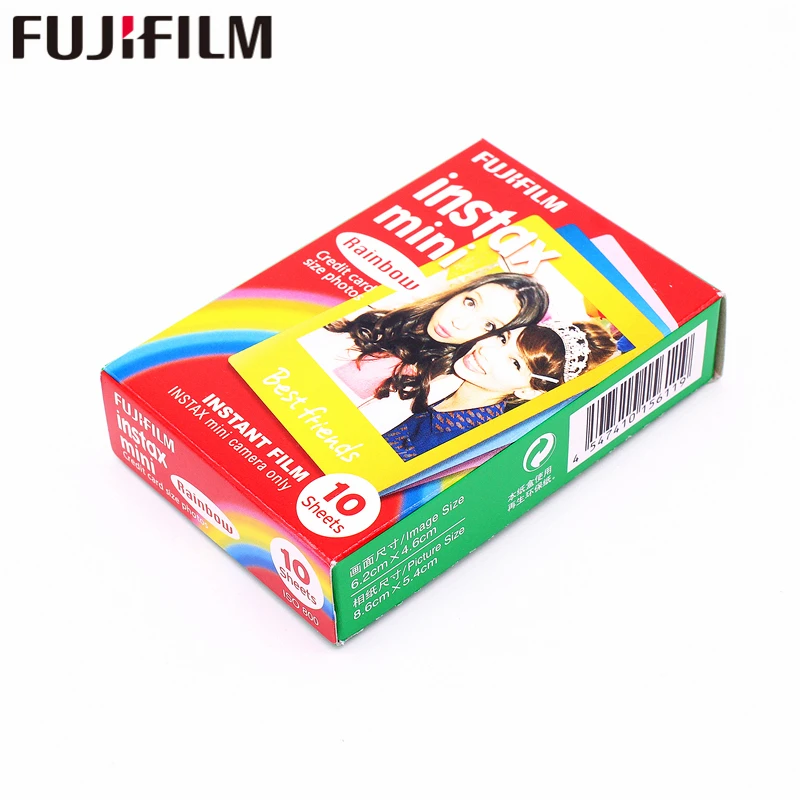 Fujifilm 10 листов Instax Мини Радуга мгновенная пленка фотобумага для Instax Mini 8 7 s 25 50 s 90 9 SP-1 SP-2 камеры