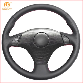 

MEWANT Black Genuine Leather Car Steering Wheel Cover for Toyota RAV4 2003-2005 Corolla 2001 Lexus IS200 300 1999-2005 Parts
