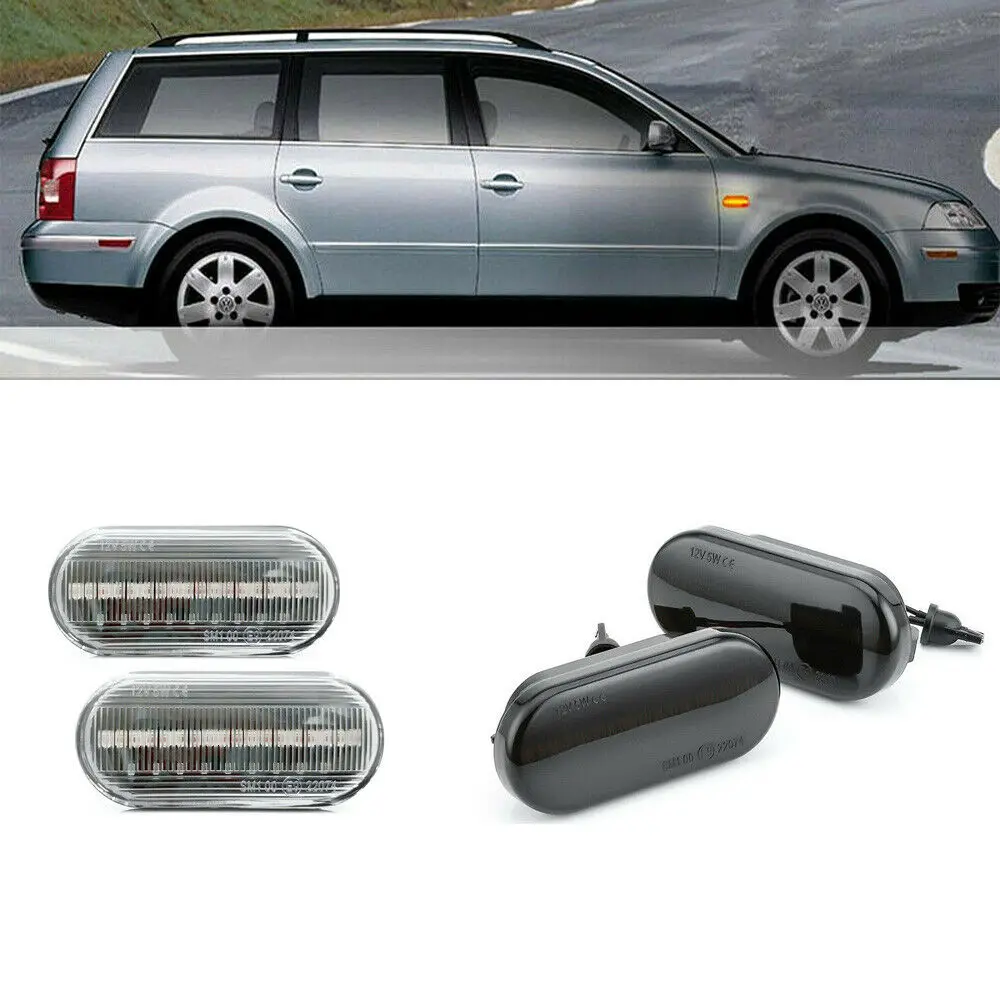 

2PC LED Dynamic Side Marker Turn Signal Light Sequential Blinker Light for golf MK4