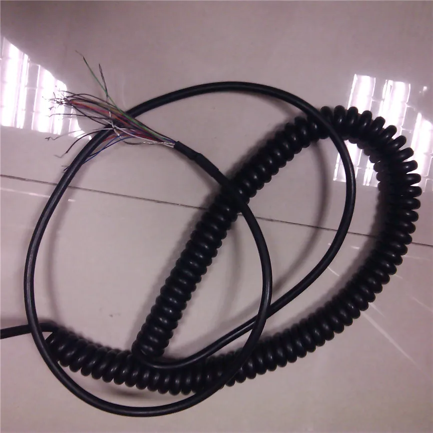 

Wholesale 12 15 19 21 26 Cores Spring Spiral Cable Coiled Cable for CNC Handheld Encoder Manual Pulse Generator MPG