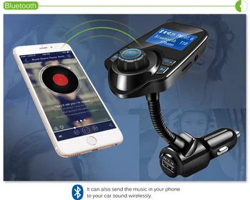 

FM Transmitter Wireless Bluetooth FM Modulator Handsfree Car Kit Car MP3 Audio Player USB Car Charger with LCD Display