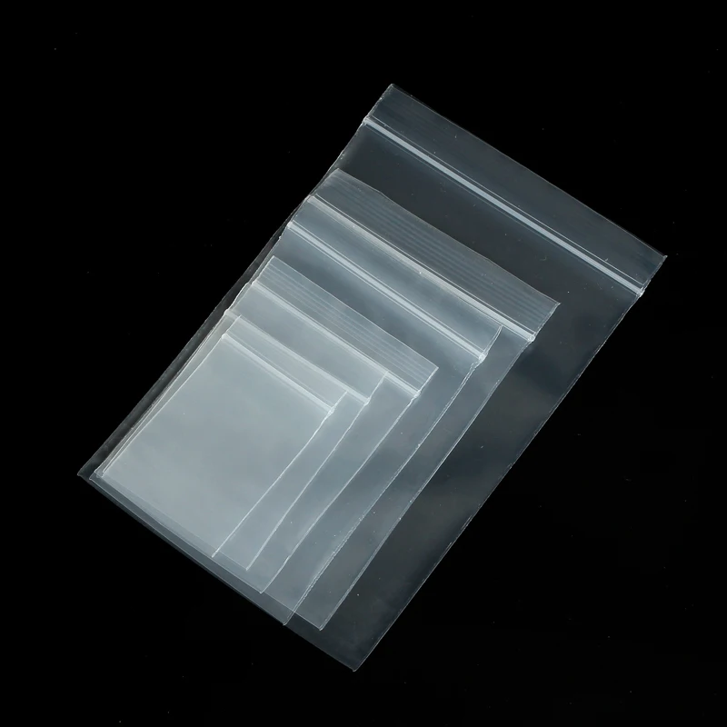 

100pcs Transparent Self Sealing Zip Zipper Lock Plastic Bags 4*6/5*7/6*8/7*10cm Clear Ziplock Bags For Jewelry Packaging