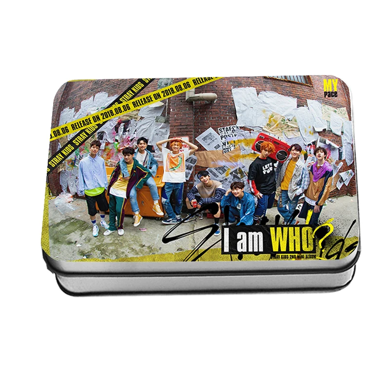 

Kpop Straykids I AM WHO Polaroid Lomo Photo Cards Stray kids HD Collective Photocard Cards with Metal Box 40pcs/set Drop Ship