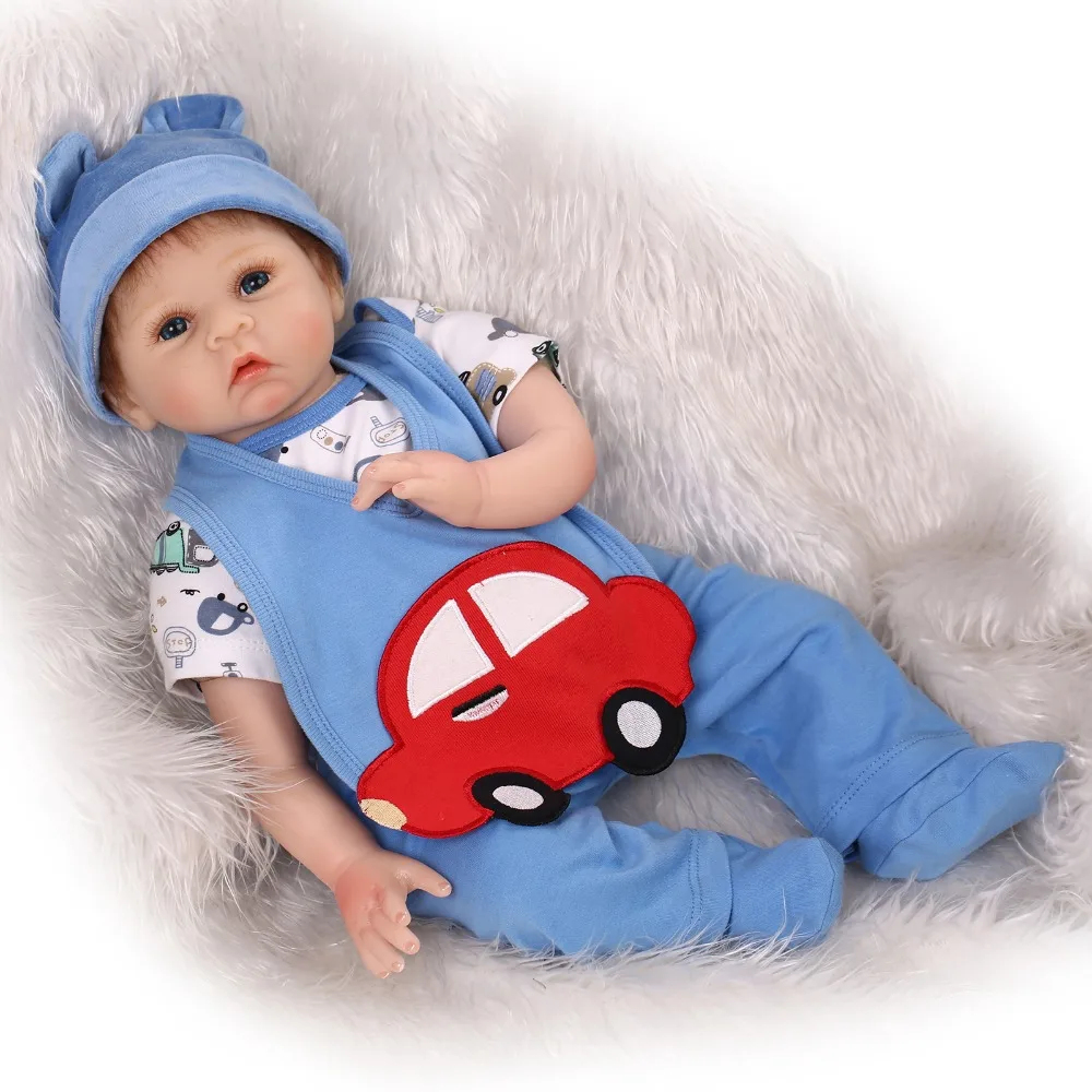 

Realistic newborn baby children sweet baby 22inch silicone vinyl real soft touch reborn baby 55CM good for child