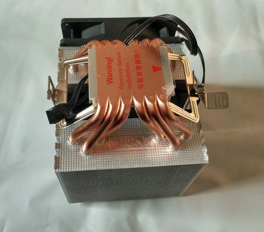 4 6 heatpipe وحدة المعالجة المركزية برودة إنتل 775/1150/1151/1155/1156/1366 2011 AMD 4pin ثنائي برج التبريد 9 سنتيمتر مروحة مصباح ليد