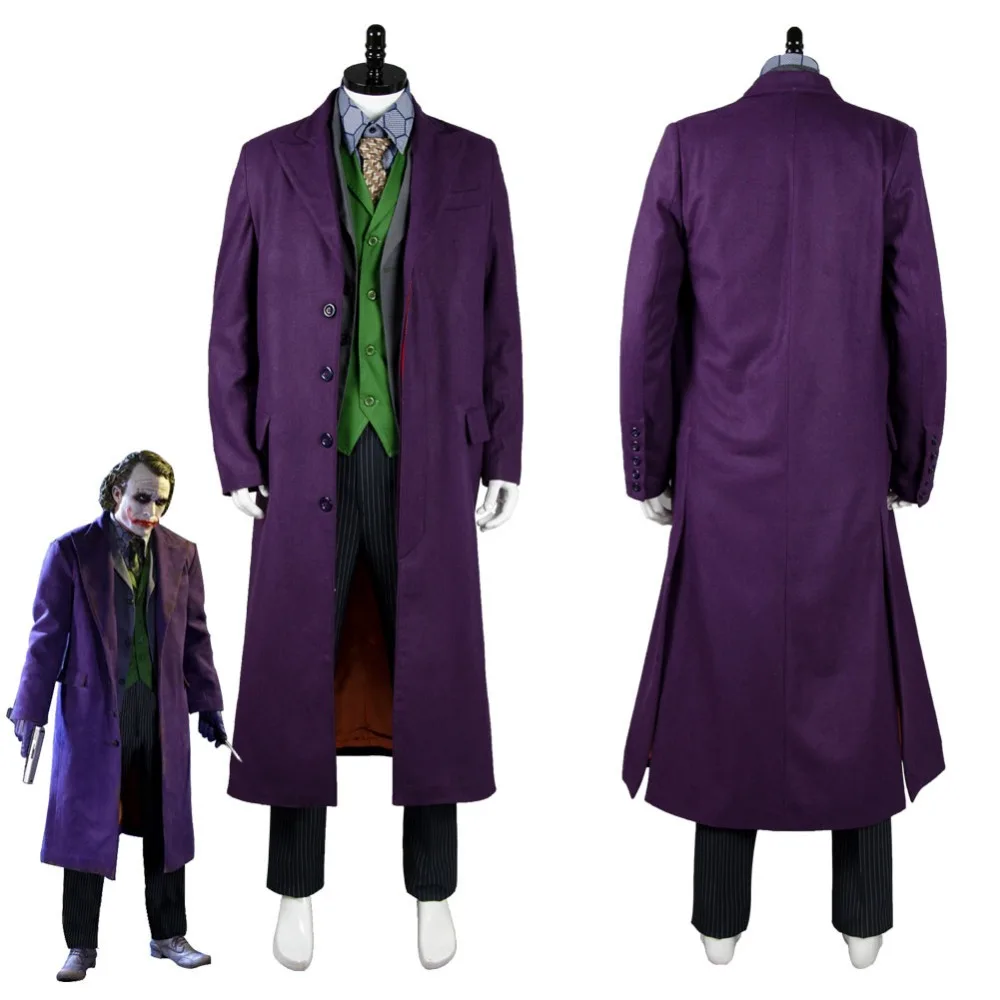 

Batman Dark Knight Joke Costume Cosplay Full Set For Adult Men Halloween Carnival Costumes