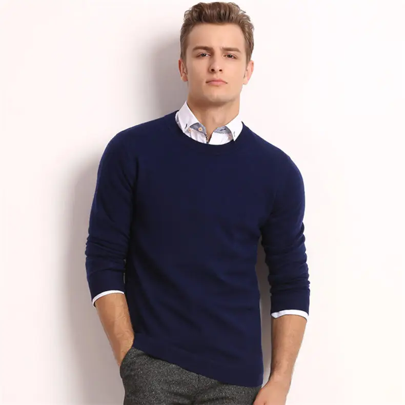 2018 Autumn 5XL O Neck Pullovers Men Sweater MuLS Brand 100% Cotton knitted Sweater Jumpers Male Knitwear Spring Winter New Navy-01