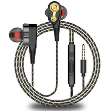Double Unit Drive In Ear Earbuds Earphone Bass Subwoofer Earphone for Phone DJ Mp3 Sport Earphones Headset Earbud Auriculares venture electronics earphones ve monk plus earbud super bass in ear earphone sport earphone for iphone 6s auriculare headset