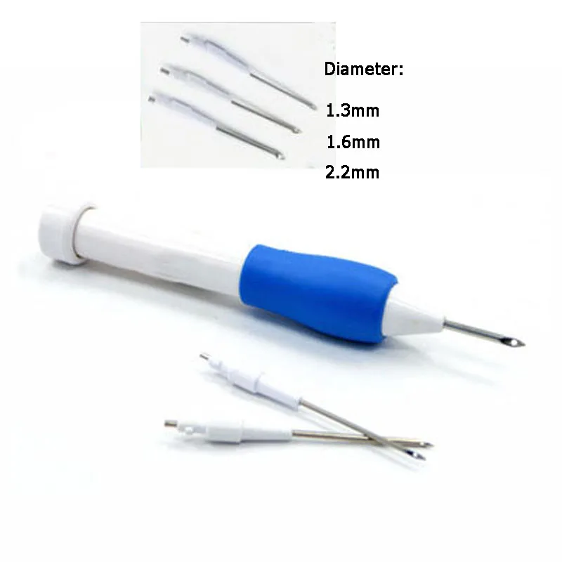 

Sewing Accessories Needle Pen Embroidery Crochet Hook Cross Stitch Needle Tool with 3pcs Replaceable Needles Sewing Tools