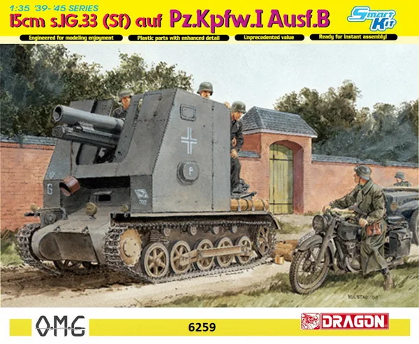 

IN STOCK Dragon 6259 1:35 15cm s.IG.33(SF) auf Pz.Kpfw.I Ausf.B