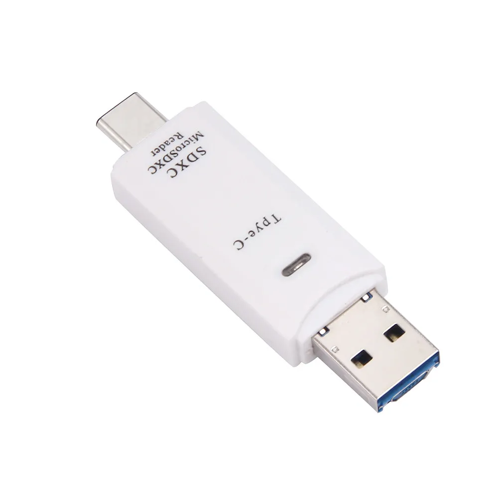 Мини Портативный USB, для карты памяти считыватель типа C к USB 2,0/Micro USB адаптер SD/Micro SD кард-ридер для смартфонов/ПК l921 #2