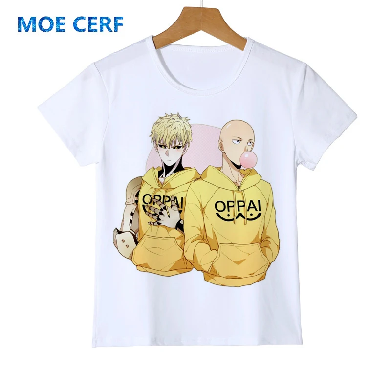 Детская футболка с аниме One punch man футболки для мальчиков и девочек малышей одежда