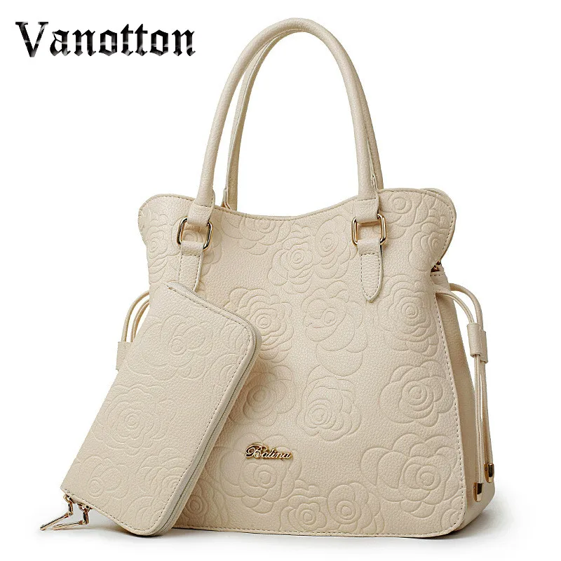 

2017 Famous Brand Women Handbag Bag Fashion Pu Leather Romantic Rose Pattern Bucket Picture Package Woman Shoulder Bag