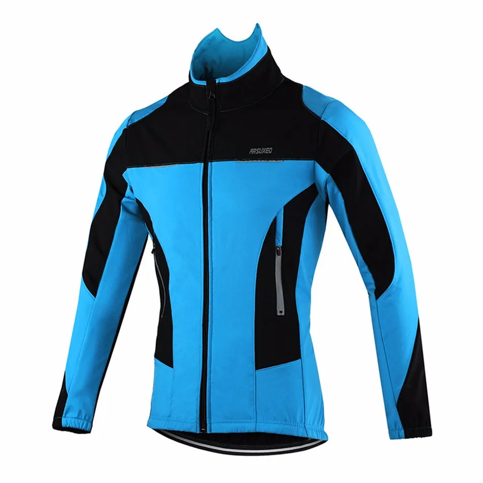Cuzaekii мужская зимняя термальная ветрозащитная велосипедная куртка MTB велосипедная ветровка водонепроницаемая Спортивная одежда-красный синий оранжевый