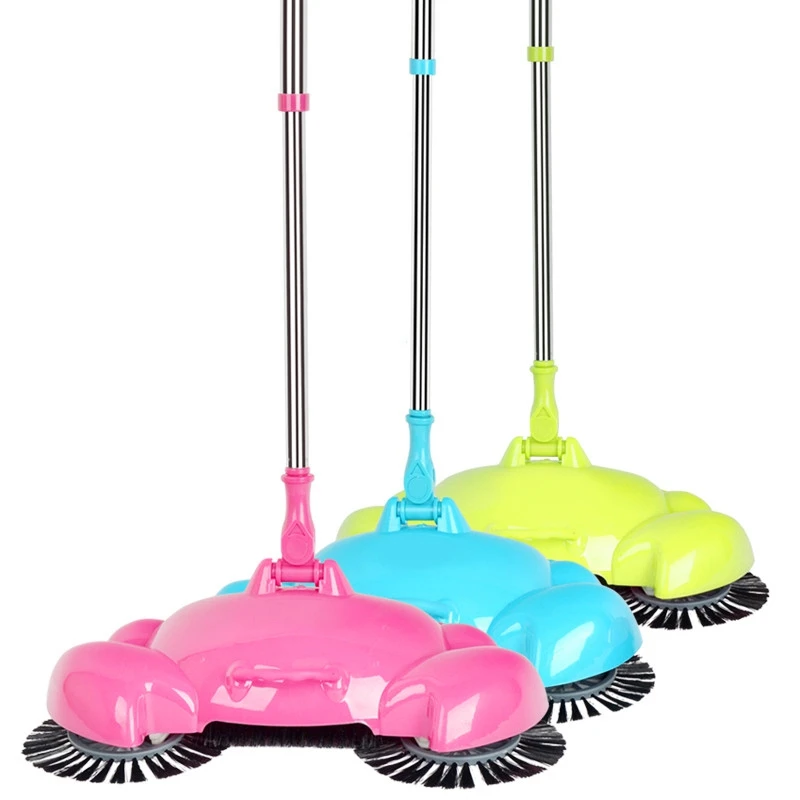 Stainless Steel Sweeping Machine Push Type Hand Push Magic Broom Dustpan Handle Household Cleaning Hand Push Sweeper