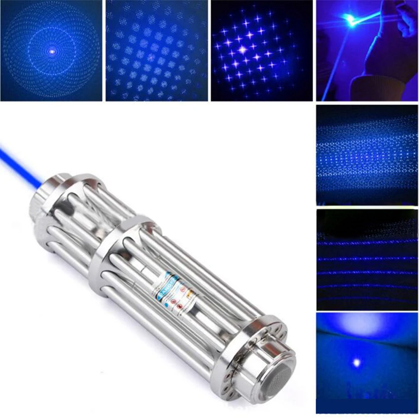 

Most Powerful Burning Lazer Torch Cannon 450nm Flashlight Blue Laser Pointer Burn Dry Wood Light Cigars Hunting