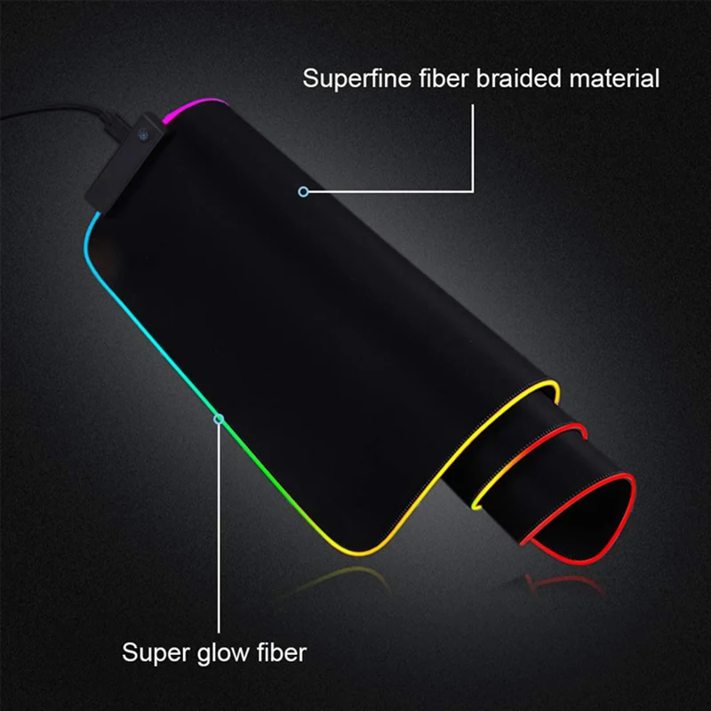Large LED Light RGB Mouse Pad USB Wired Lighting Gaming Gamer Mice Mat for Computer Overwatch Pubg