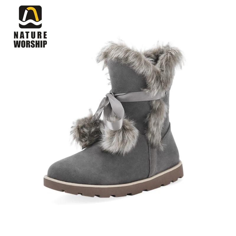 

Big size 34-43 women boots shoes winter warm ankle boots for women winter boots ankle strap snow boots platform flats shoes