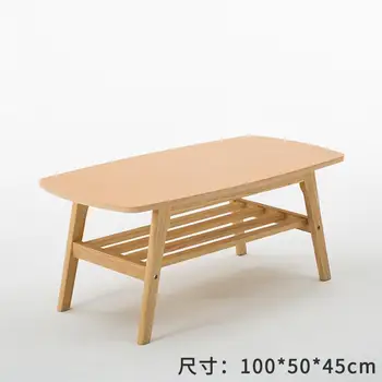 

All solid wood simple coffee table small apartment low table creative coffee table easy to install living room modern side
