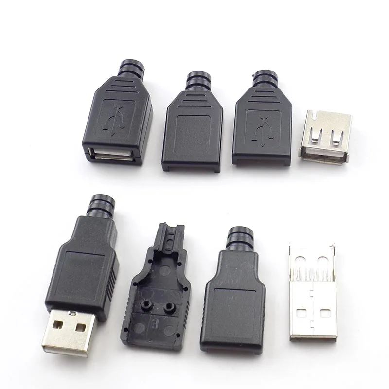 3 в 1 USB коннектор сделай сам мини типа A 2 0 папа мама 4 контактный разъем с черной
