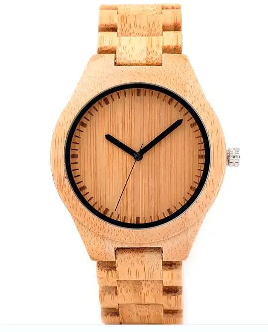 Бобо птица V-G27 бамбуковые деревянные часы для мужчин ручной работы Классические кварцевые наручные часы Дерево/кожаный ремешок - Цвет: Bamboo band