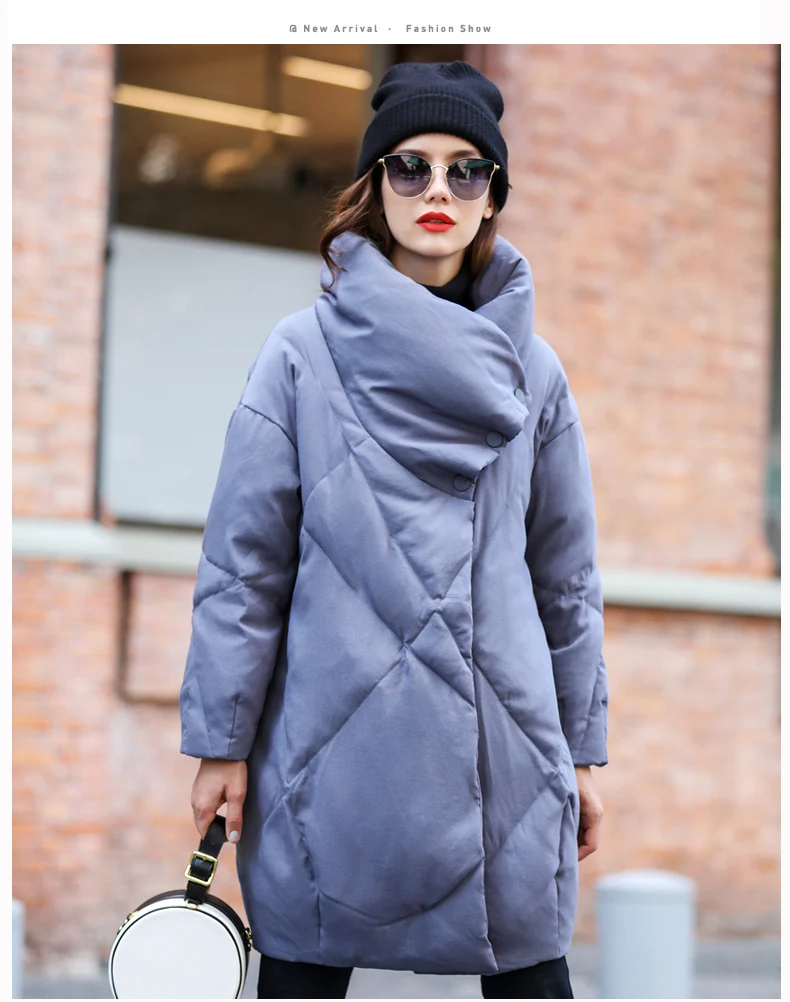 Теплое пальто на утином пуху женская зимняя одежда Женская куртка Высококачественная винтажная юбка с длиной до колена пуховик для женщин парка пальто